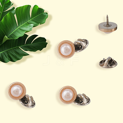 30Pcs Round Iron Lapel Pin Backs for Backpack Clothes JEWB-GF0011-52-1