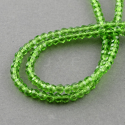 Transparent Glass Bead Strands GLAA-R136-4mm-05-1