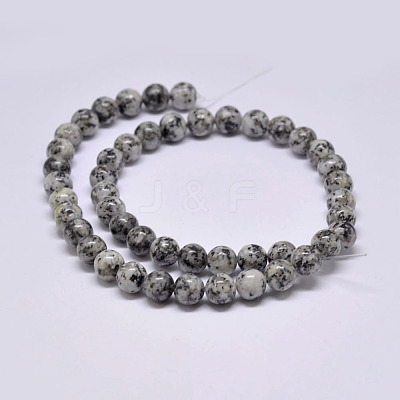 Natural Sesame Jasper/Kiwi Jasper Beads Strands X-G-F351-10mm-1