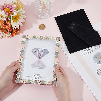 Rectangle Alloy Enamel Photo Frame Stand AJEW-WH0794-85-1
