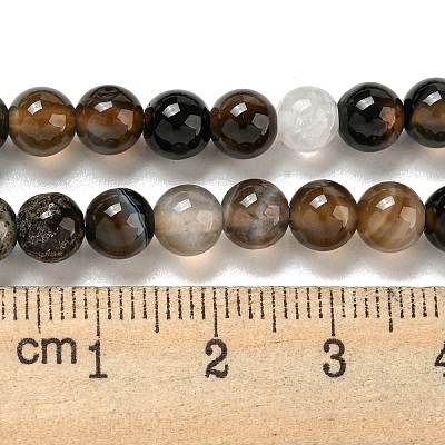 Natural Black Agate Beads Strands G-L555-04-6mm-1