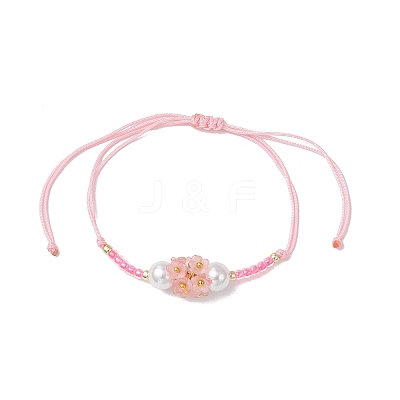 Adjustable Nylon Cord Braided Beads Bracelets BJEW-MZ00170-05-1
