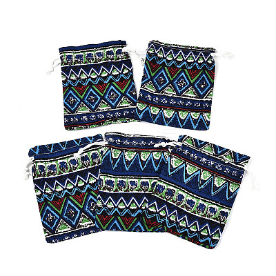 Ethnic Style Burlap Packing Pouches ABAG-N009-06C-02-1