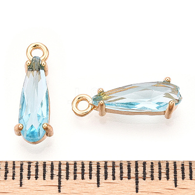 Faceted Glass Pendants GLAA-T010-004E-1