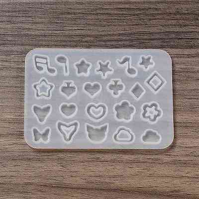 DIY Star/Heart/Flower/Music Note Shaker Filler Silicone Quicksand Molds DIY-G079-03B-1