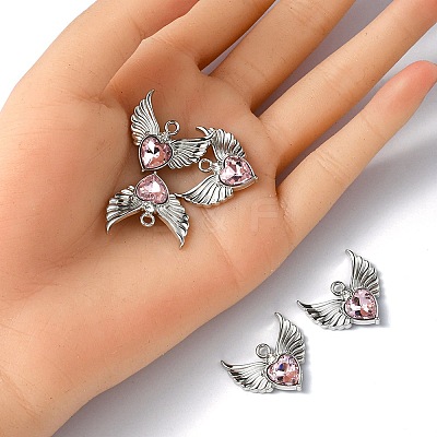 Rack Plating Alloy Glass Pendants FIND-YW0001-85B-1