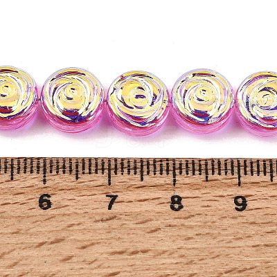 Electroplate Baking Paint Transparent Glass Beads Strands GL-CBA2ED2-05A-1