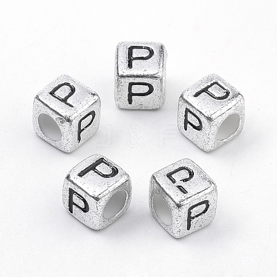 Plated Acrylic Beads PB43C9308-P-1