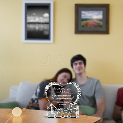 Heart with Word K9 Glass Figurines DJEW-WH0026-002-1