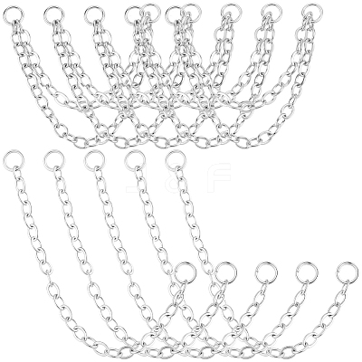 10Pcs 2 Styles Stainless Steel Cartilage Earrings with Dangle Chains AJEW-BBC0001-14-1