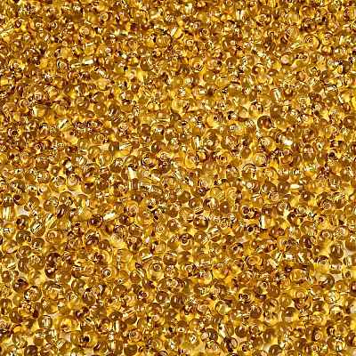 6/0 Baking Paint Transparent Fringe Glass Seed Beads SEED-N006-06C-1
