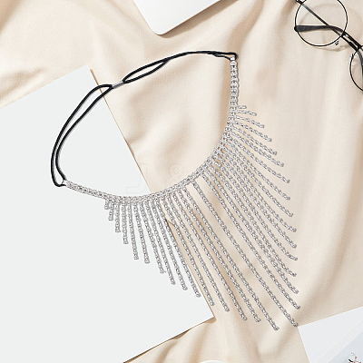 Alloy Rhinestone & Polyester Head Chain AJEW-WH20072-21P-1