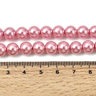 Eco-Friendly Dyed  Glass Pearl Round Beads Strands HY-A002-8mm-RB109-1