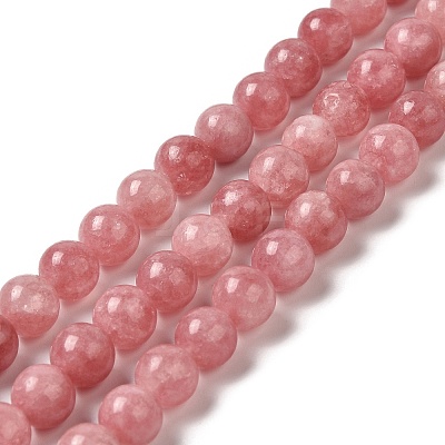 Natural Dyed White Jade Beads Strands G-M402-C03-14-1