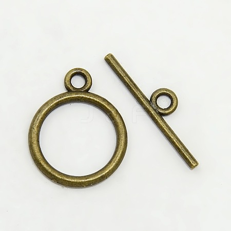 Tibetan Style Toggle Clasps X-TIBEP-A12208-AB-FF-1