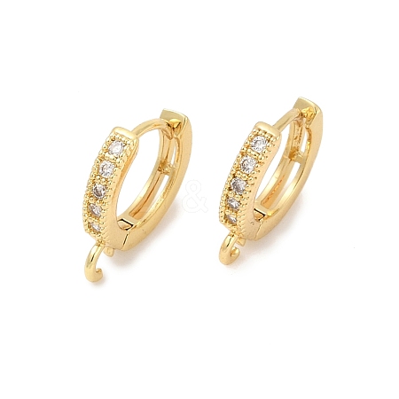 Brass Huggie Hoop Earring Findings KK-L152-20G-1