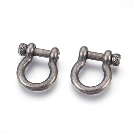 304 Stainless Steel Screw D-Ring Anchor Shackle Clasps STAS-O114-094A-AS-1
