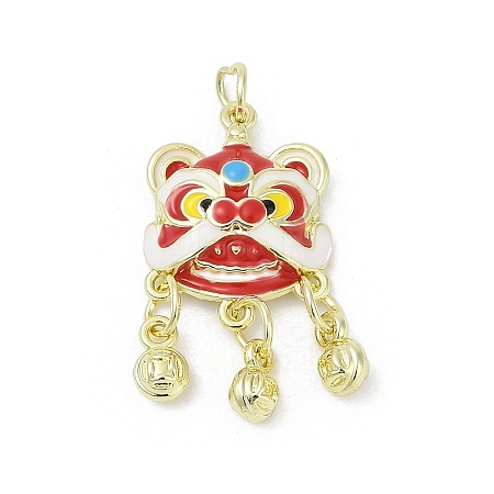 Alloy Enamel Pendants PALLOY-R151-28G-1