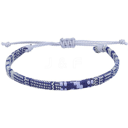 Adjustable Bohemian Style Cotton & Linen Cord Braided Bracelets for Friendship OB0004-19-1