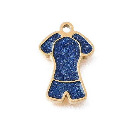 304 Stainless Steel Enamel Pendants STAS-E531-02G-1
