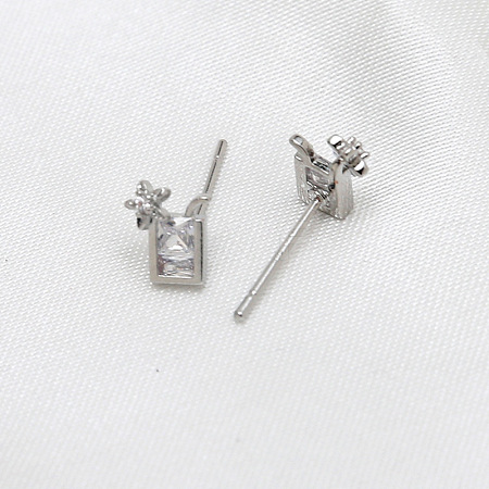 Brass Micro Pave Clear Cubic Zirconia Drink Head Pins BAPE-PW0002-23B-02-1