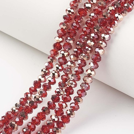 Electroplate Transparent Glass Beads Strands LS-EGLA-A034-T8mm-N12-1
