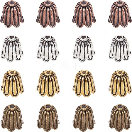 240Pcs c Multi-Petal Tibetan Style Alloy Bead Caps FIND-NB0002-03-1