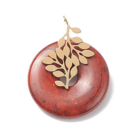 Natural Red Jasper Pendants G-E088-03G-08-1