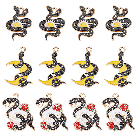 SUNNYCLUE 24Pcs 3 Style Alloy Enamel Pendants FIND-SC0003-76-1