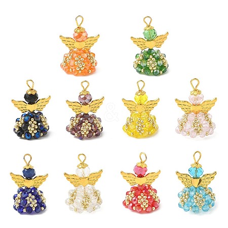 Electroplate Glass Pendants PALLOY-MZ00918-1