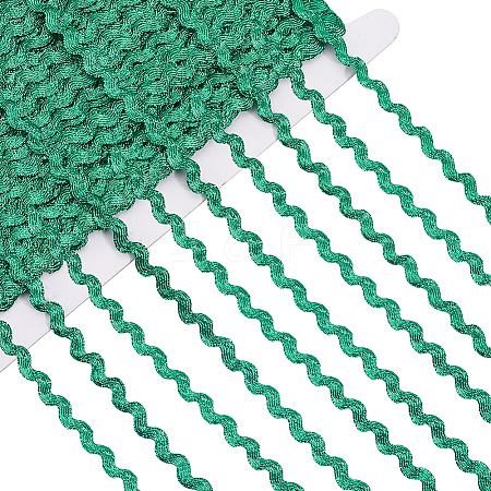 3 Rolls Polyester Wavy Fringe Trim Ribbon OCOR-GF0004-46B-1