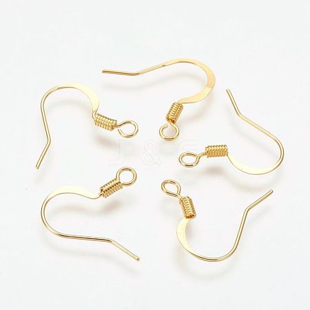 Brass French Earring Hooks X-KK-Q366-G-NF-1