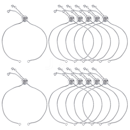 12Pcs Rack Plating Brass Chain Bracelet Making MAK-ME0001-07P-1