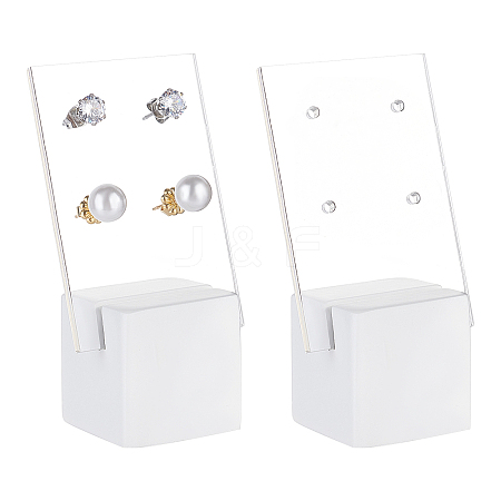 2Pcs 2 Style Acrylic Earring Display Stands EDIS-CA0001-01-1