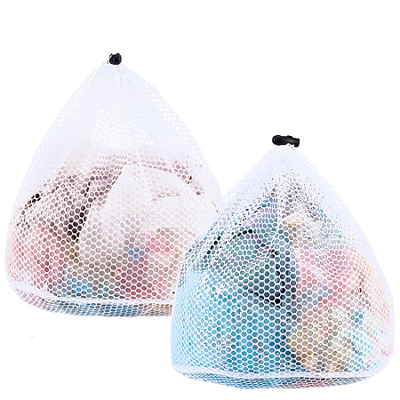 2Pcs 2 Styles Polyester Laundry Drawstring Bags ABAG-CP0001-20-1