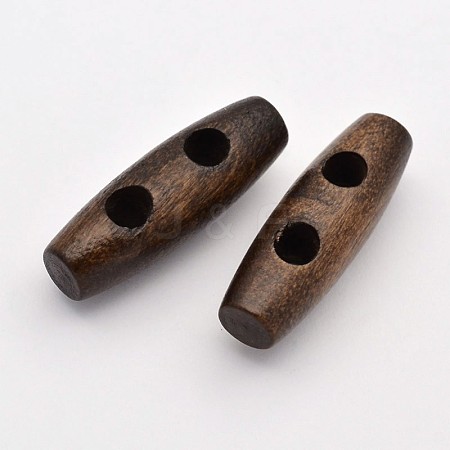 2-Hole Rice Wooden Toggle Buttons BUTT-A036-002A-1
