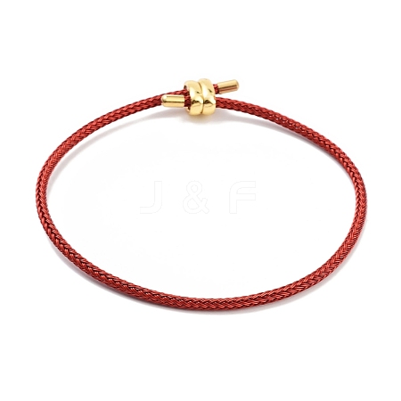 Braided Steel Wire Bracelets Making BJEW-H610-02G-02-1