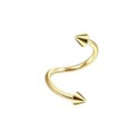 316L Surgical Stainless Steel Spiral Lip Rings with Spikes for Woman Men WGF7124-11-1