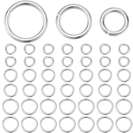 60Pcs 3 Styles 925 Sterling Silver Open Jump Rings STER-BBC0006-20-1