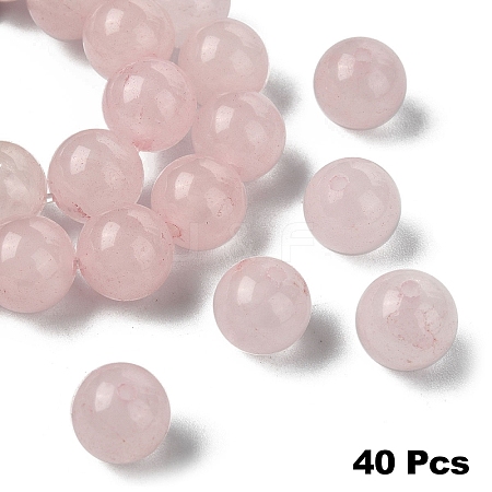 40Pcs Natural Rose Quartz Beads G-YW0002-14B-1