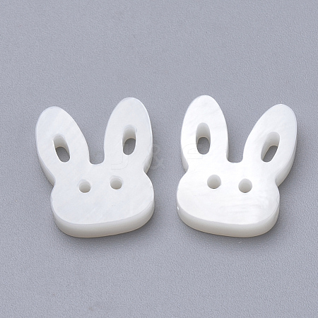 Bunny Natural Freshwater Shell Beads X-SHEL-T007-18-1