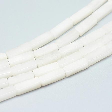 Natural White Jade Bead Strands G-R299-20-1