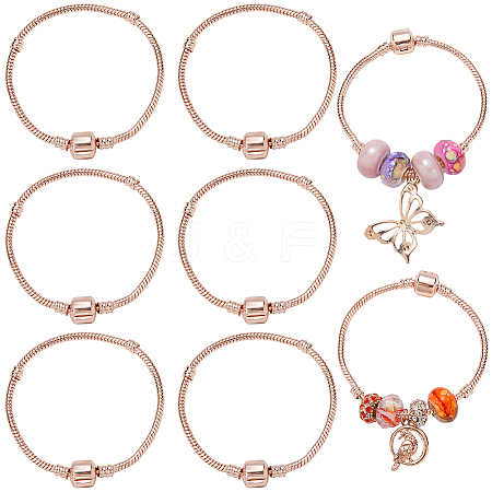 6Pcs Brass European Style Bracelet Making PPJ-SC0001-01C-1