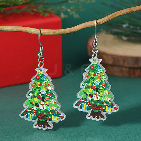 Christmas Acrylic Dangle Earrings ZV5552-5-1