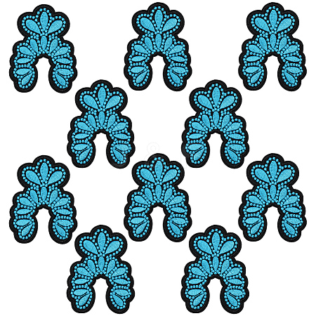 10Pcs Computerized Embroidery Cloth Self Adhesive Patches DIY-GF0011-73B-1
