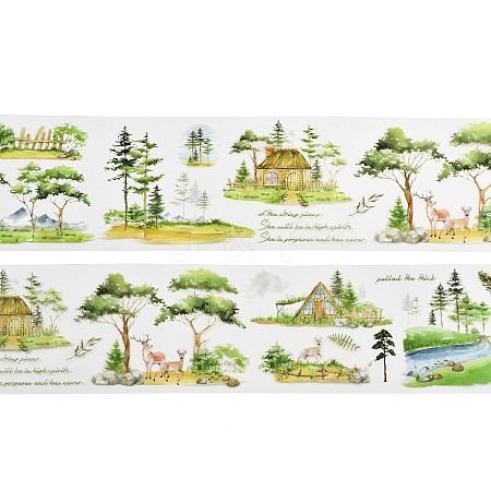 Mountain Forest Waterproof PET Decorative Stickers DIY-Q052-03D-1