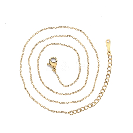 304 Stainless Steel Cable Chains Necklace for Men Women NJEW-N050-A03-G12-1