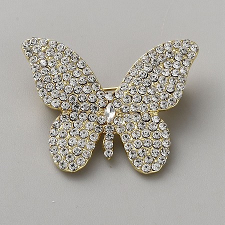 Butterfly Alloy Brooches for Backpack Clothes JEWB-WH0051-002LG-1