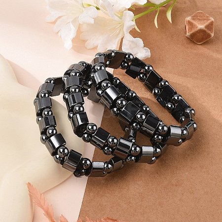 Valentine Day Gifts for Husband Stretchy Magnetic Synthetic Hematite Bracelet IMB005-1