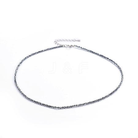 Terahertz Stone Beaded Necklaces NJEW-F245-A05-1